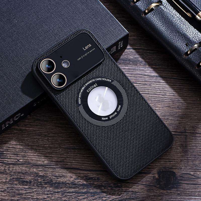 For iPhone 11 View Window Magsafe PC Phone Case(Black)