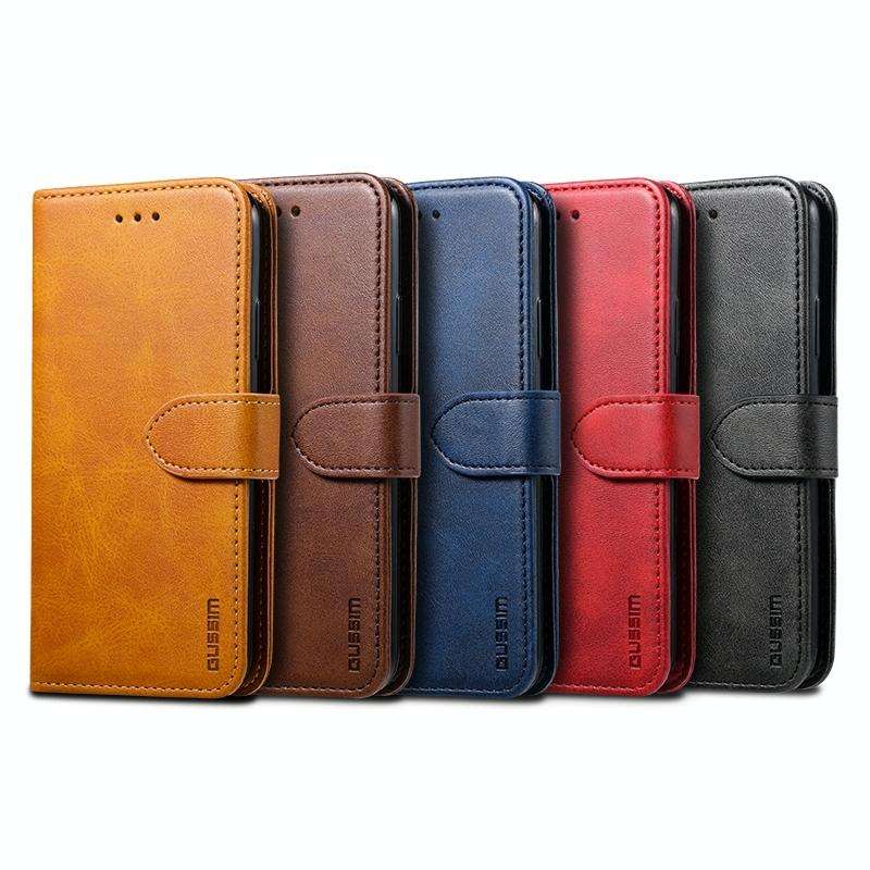 For iPhone 8 Plus / 7 Plus GUSSIM Magnetic Horizontal Flip Leather Case with Holder & Card Slots ...