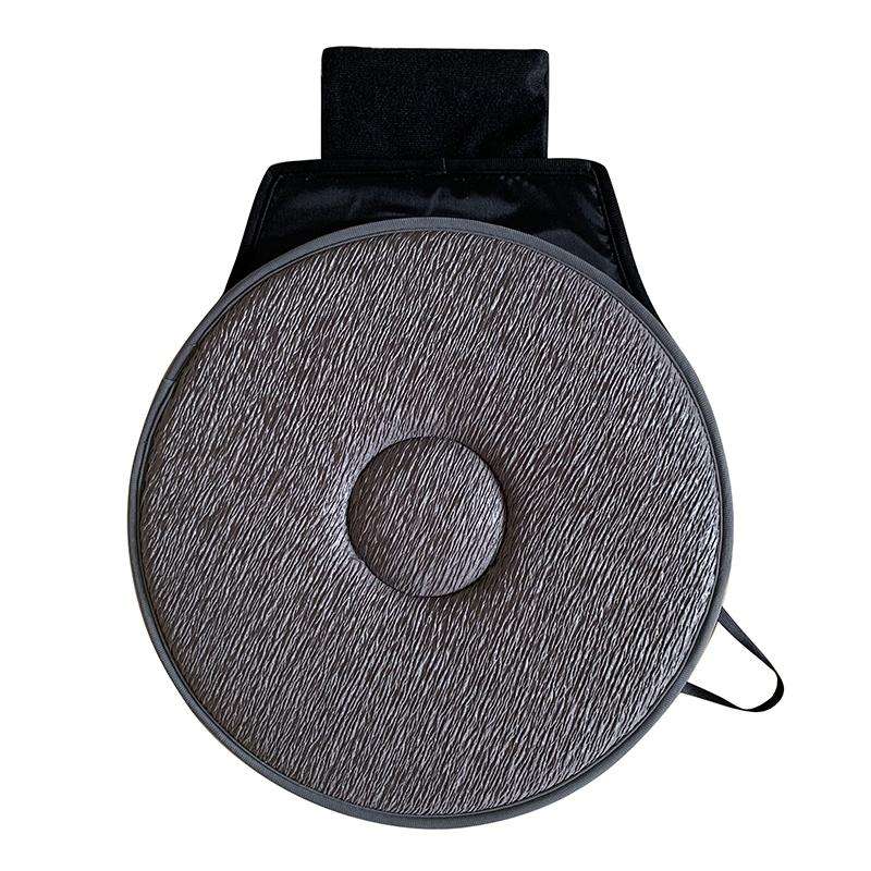 360 Degree Rotation Car Seat Cushion Whirling Seat Mat (Grey)
