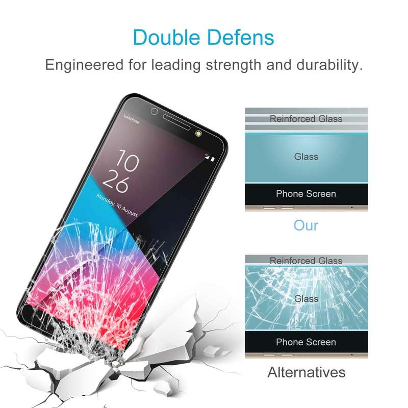 For Vodafone Smart N9 Lite 50 PCS 0.26mm 9H 2.5D Tempered Glass Film