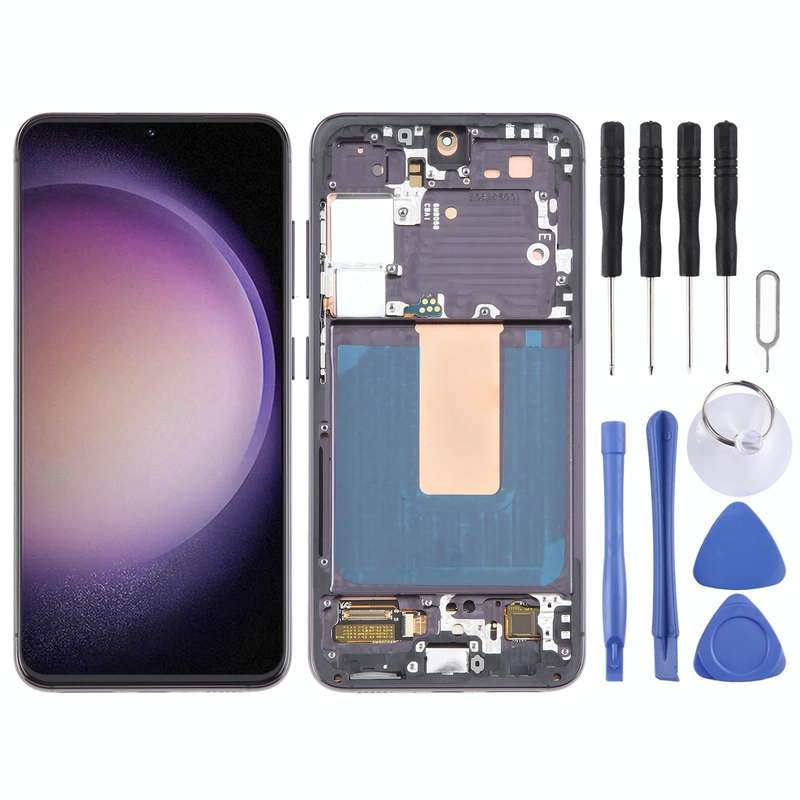 For Samsung Galaxy S23 SM-S911B 6.43 inch EU Version OLED LCD Screen Digitizer Full Assembly with...