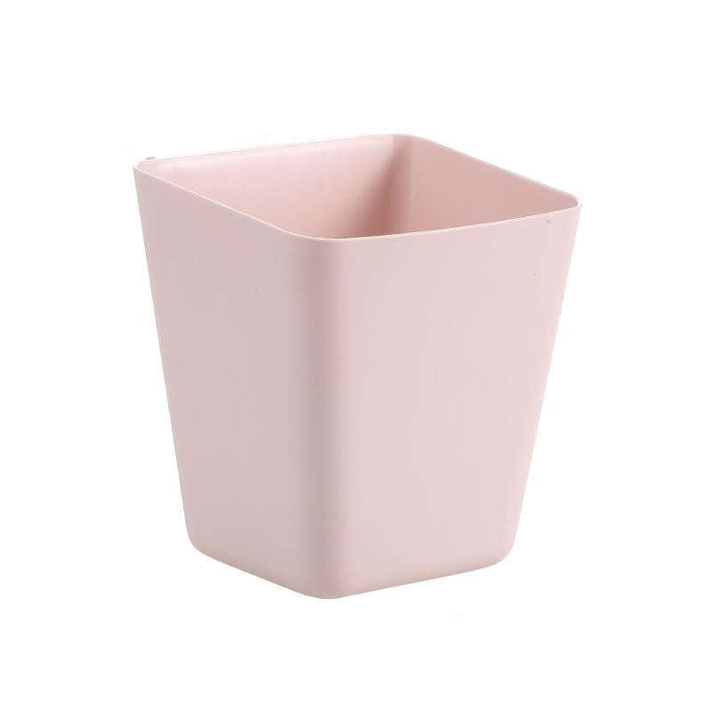 4 PCS Home Cart Back Hanging Plastic Storage Basket(Pink)