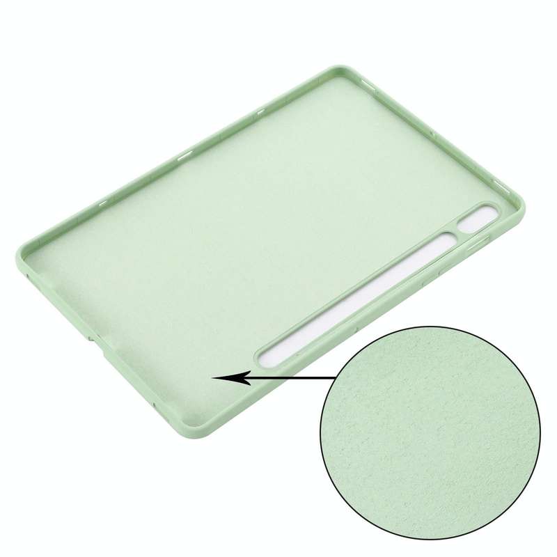 For Samsung Galaxy Tab S8 / S7 Pure Color Liquid Silicone Shockproof Tablet Case(Green)