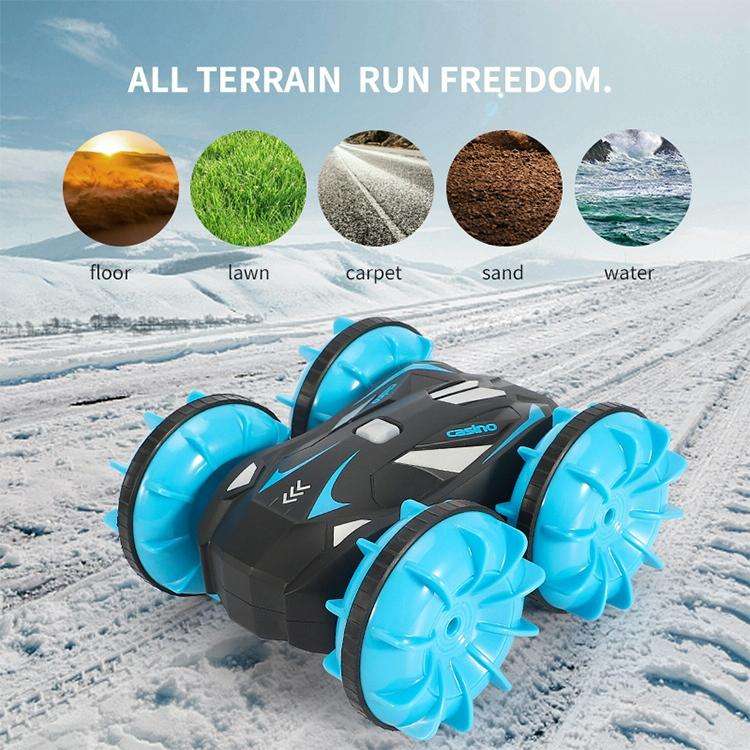 2.4G RC Stunt Car Land Water Double Side Amphibious Elves Simulate Remote Control Vehicle Toy (Gr...