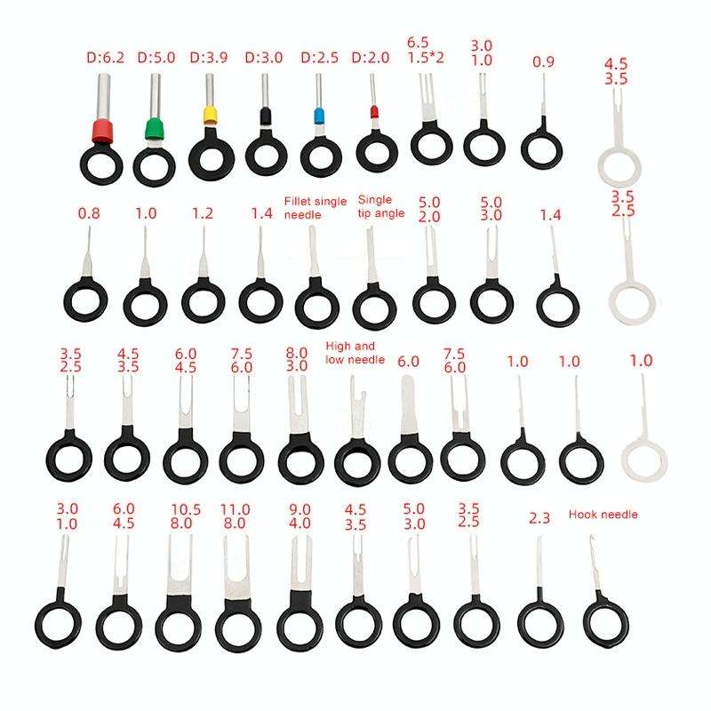 41 in 1 Car Plug Circuit Board Wire Harness Terminal Extraction Pick Connector Crimp Pin Back Nee...