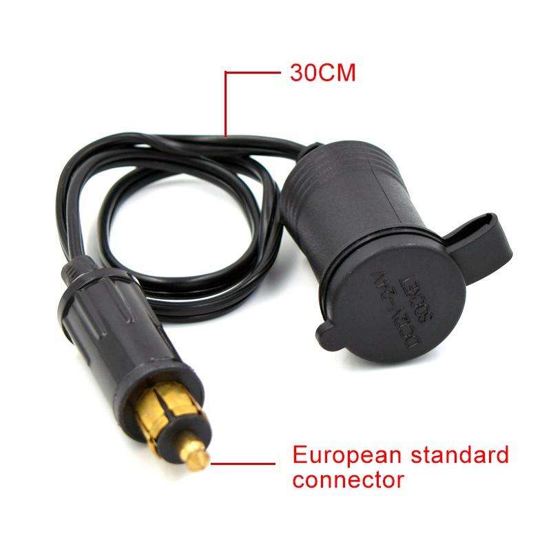 Car 15A 12-24V Multi-functional European Standard Connector Cigarette Lighter for BMW / Motorcycl...
