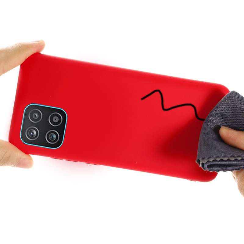 For Samsung Galaxy A03 166.6mm Color Liquid Silicone Phone Case(Red)