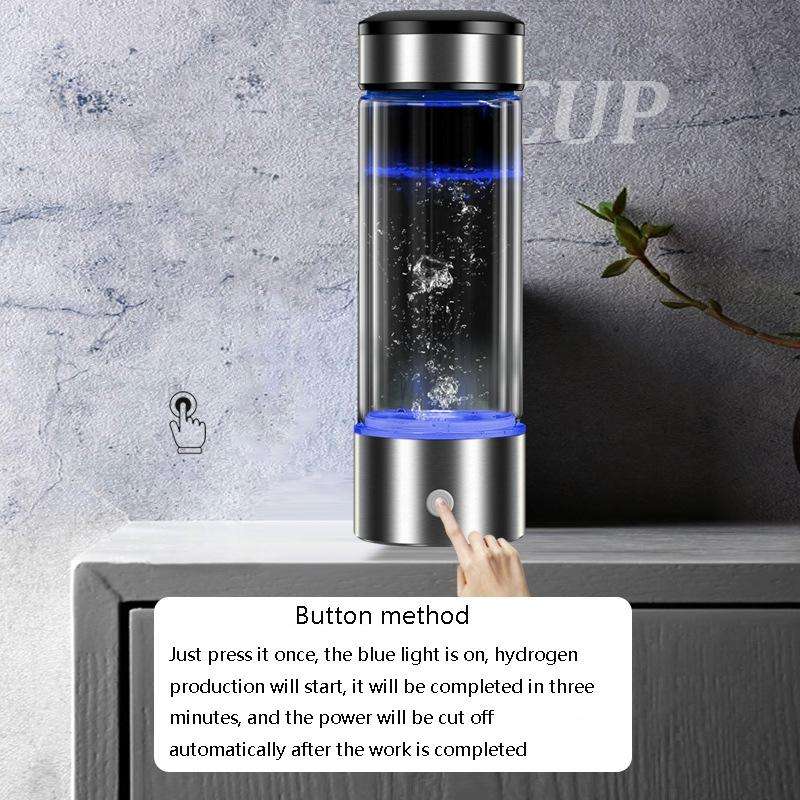 Portable Health Hydrogen-Rich Water Cup High-Concentration Negative Ion Electrolysis Generator, C...