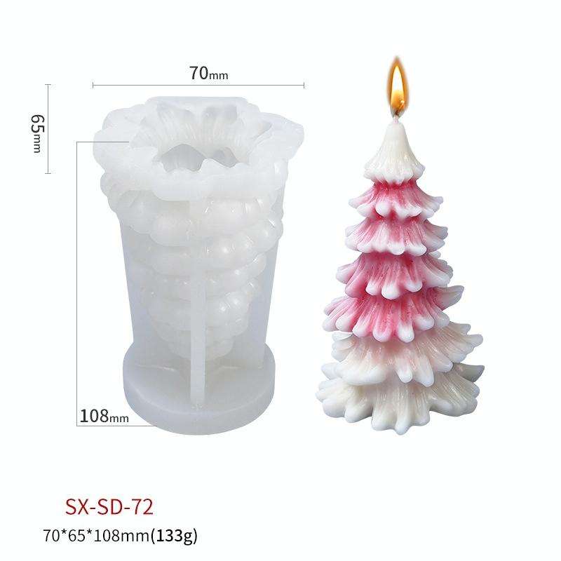 Christmas DIY Scented Candle Silicone Mold, Color: White(SD-72)