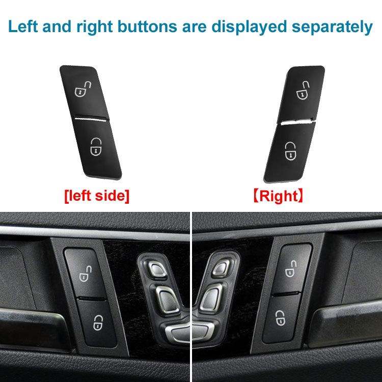 Car Right Side Door Lock Switch Buttons 2049058402 for Mercedes-Benz W204, Left Driving (Red)