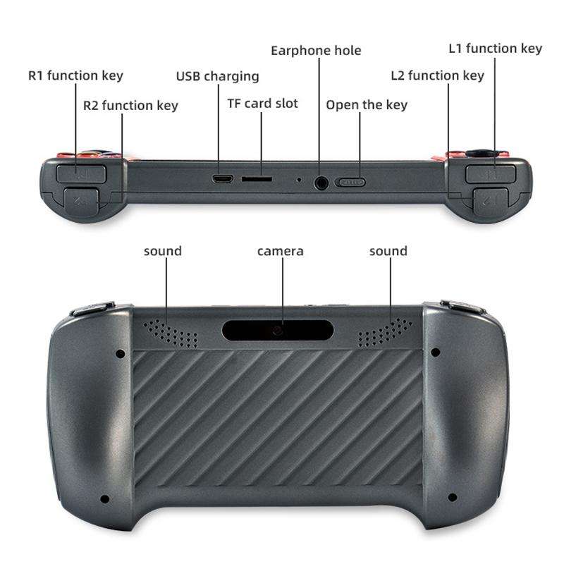 X19 Plus 5.1 inch Screen Handheld Game Console 8G Memory Support TF Card Expansion & AV Output(Re...