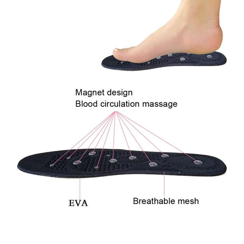 Memory Cotton Magnetic Massage Insoles, Size: Small 35-40cm(Blue)
