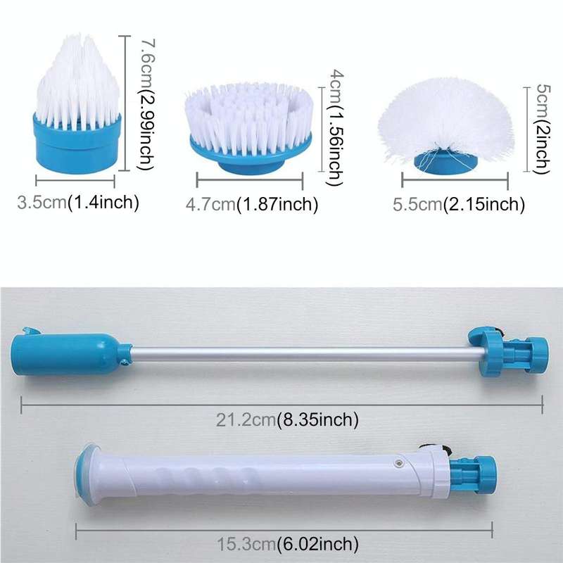 Multi-function Tub and Tile Scrubber Cordless Power Spin Scrubber Power Cleaning Brush Set for Ba...