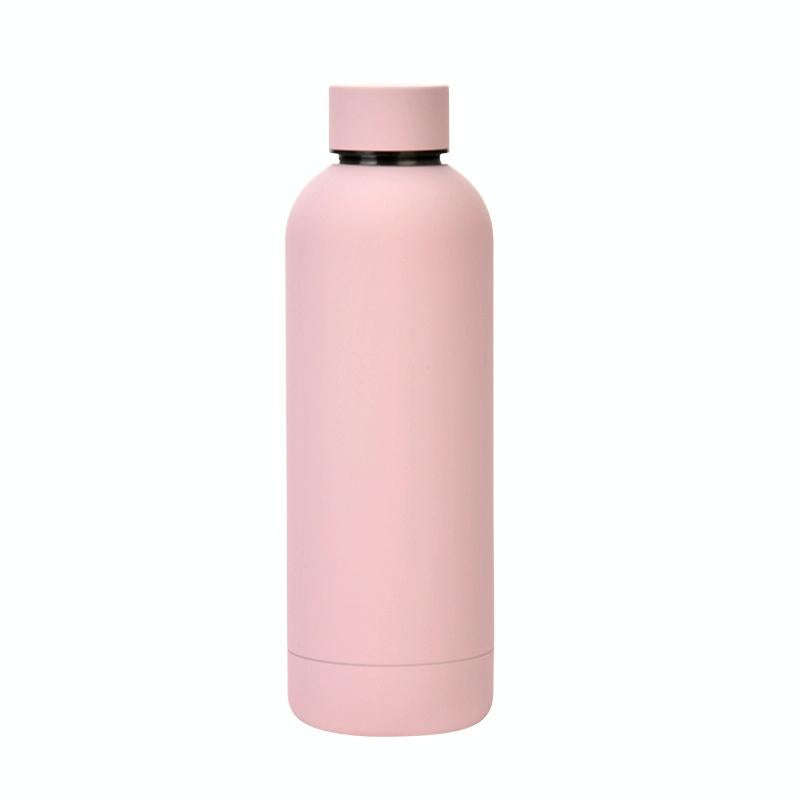 Stainless Steel Outdoor Matte Water Bottle Portable Sports Water Cup Rubber Paint Insulation Cup(...