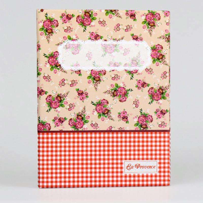 6 inch 100 Sheets 4R Small Floral Flower Pocket Photo Album(Orange)