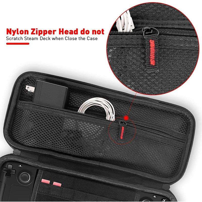 For Steam Deck Game Console Storage Bag Handheld EVA Oxford Cloth Hard Bag(1680D Black)