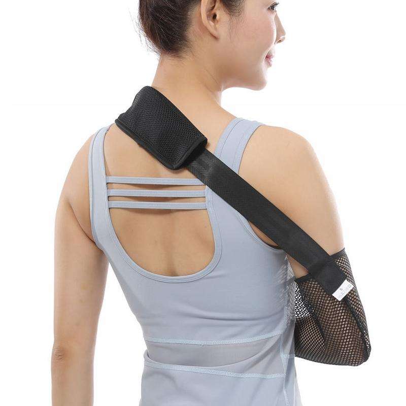 M Summer Breathable Arm Sling Arm Fracture Sprain Dislocation Fixation Belt(Black)