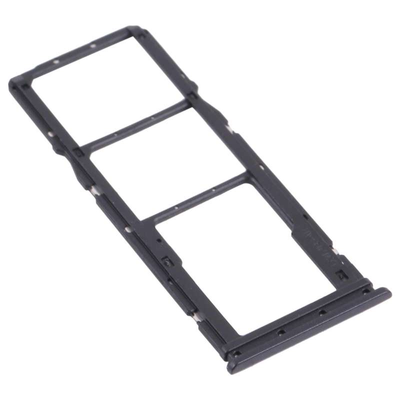 SIM Card Tray + SIM Card Tray + Micro SD Card Tray for Xiaomi Poco M3 M2010J19CG M2010J19CI (Black)