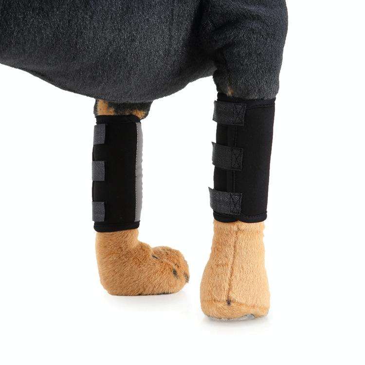 Pet Knee Protector Dog Surgery Injury Protective Cover, Size: S(Black Reflection)