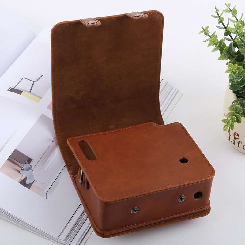Retro Style Full Body Camera PU Leather Case Bag with Strap for FUJIFILM instax SQUARE SQ6 (Brown)