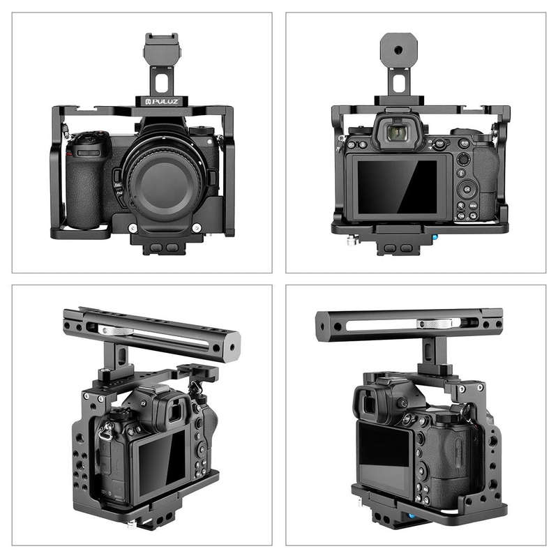 PULUZ Video Camera Cage Filmmaking Rig with Handle for Nikon Z6 / Z7(Black)