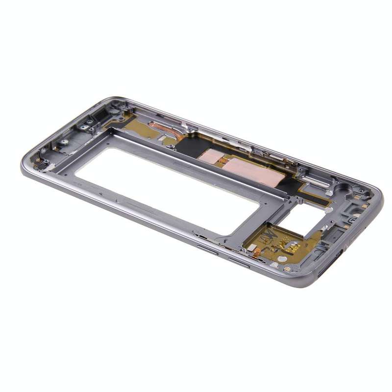 For Galaxy S7 Edge / G935 Front Housing LCD Frame Bezel Plate (Grey)
