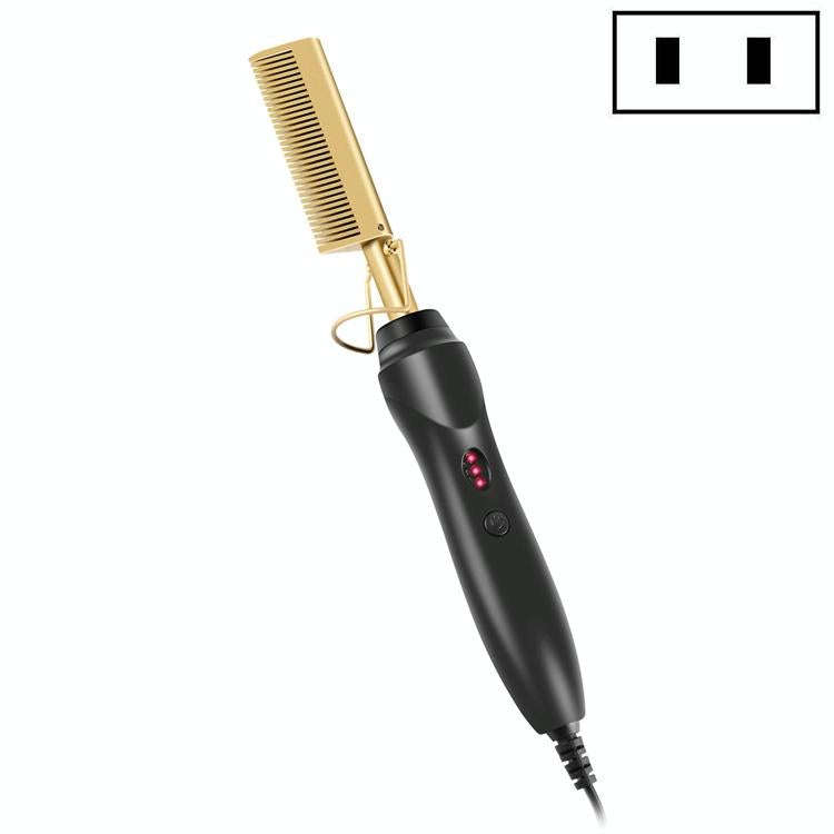 Multifunctional Comb Dry And Wet Dual-Use Curly Hair Straightening Stick Electric Perm Comb US Pl...