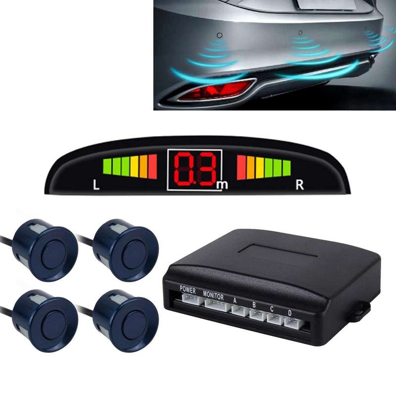 Car Buzzer Reverse Backup Radar System - Premium Quality 4 Parking Sensors Car Reverse Backup Rad...