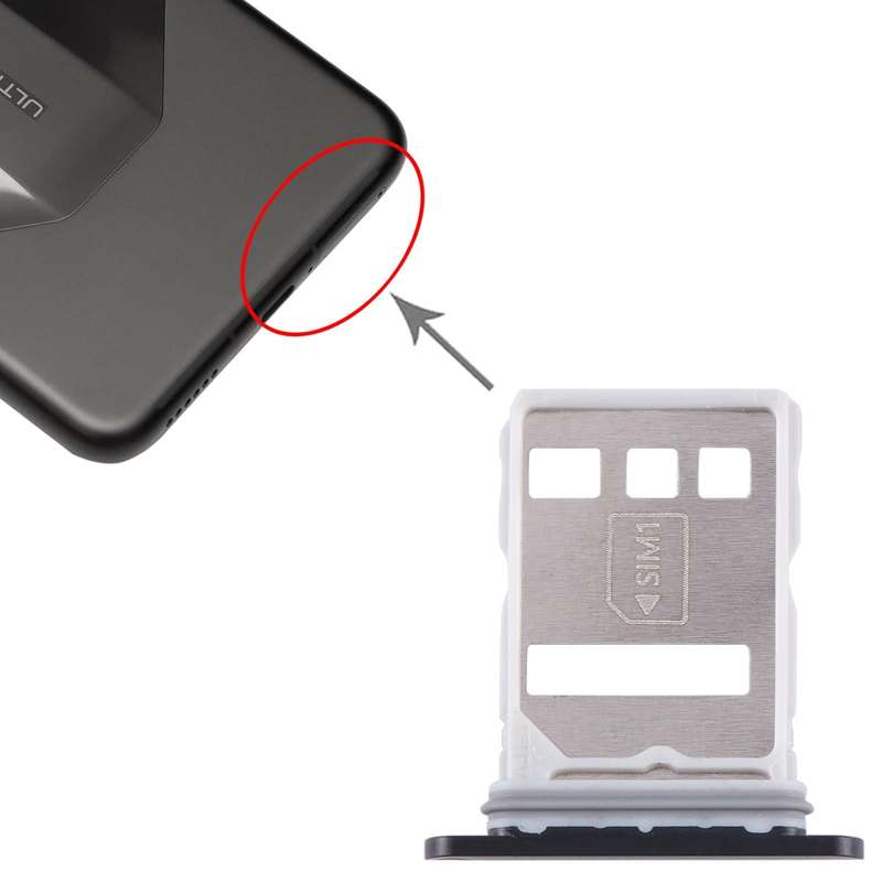 For Huawei Mate 60 RS Ultimate SIM + NM Card Tray (Black)