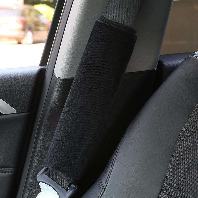 Car Seat Belt Protector Soft Extended Shoulder Pads, Color: Black Plush