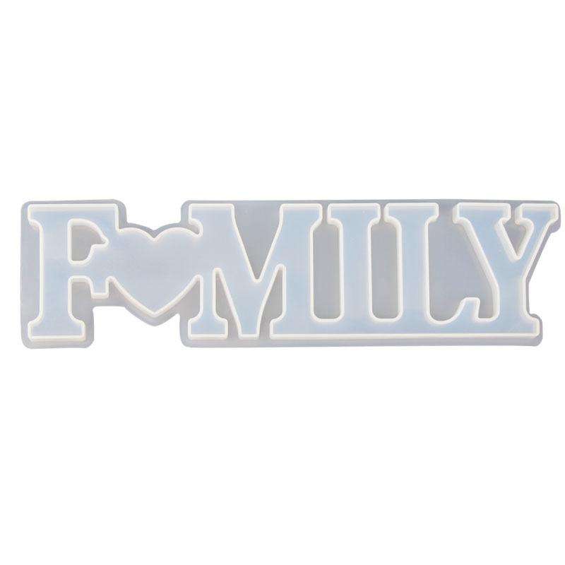 2 PCS DIY Crystal Epoxy Silicone Letter Mold(Anti-letter MD3302_Family Mold)