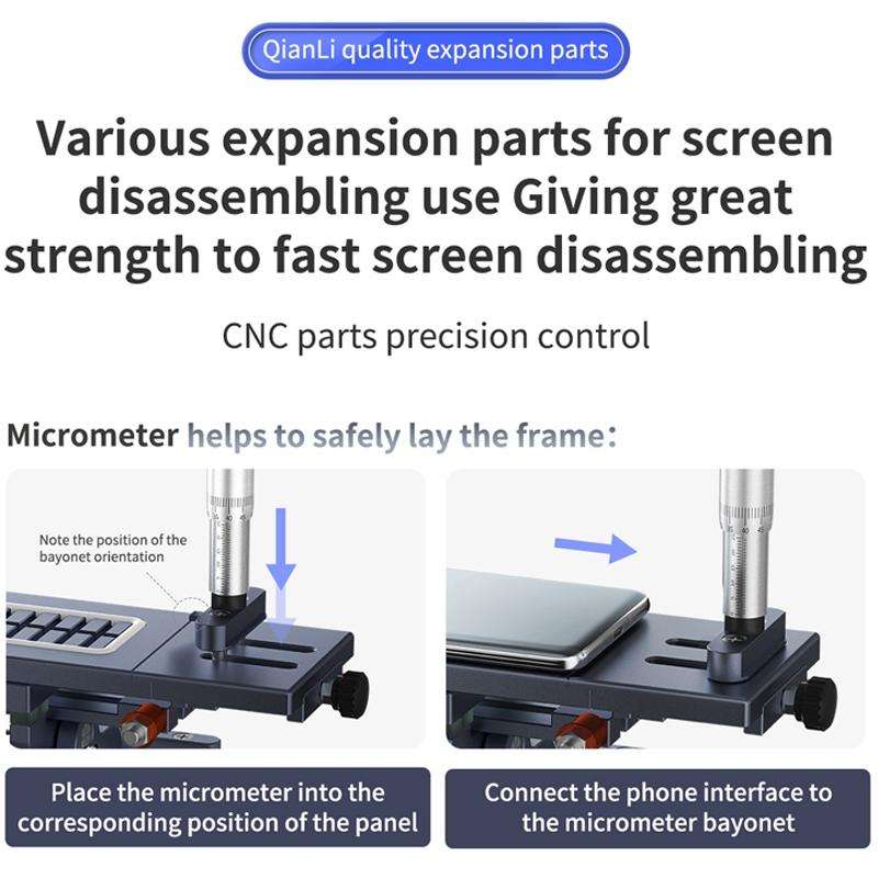 QianLi 3 in 1 Multifunctional 7 inch LCD Screen Separator Machine, Plug:US