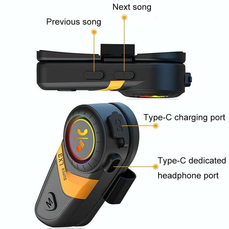 Motorcycle Helmet Call Music Navigation Bluetooth Headset, Color: Green(Hard Pipe Microphone)
