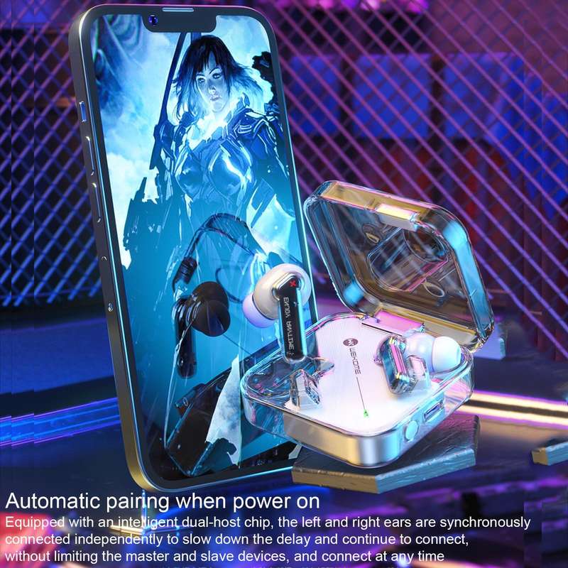 WEKOME V51 Vanguard Series Transparent Wireless Bluetooth Earphone(White)