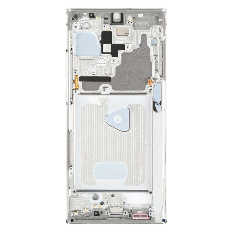 For Samsung Galaxy Note20 Ultra SM-N985F Middle Frame Bezel Plate With Parts (Silver)