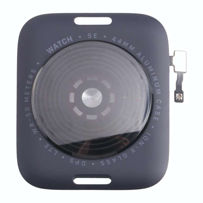 For Apple Watch SE 2022 44mm LTE Edition Rear Housing Glass Cover with Cable (Midnight)