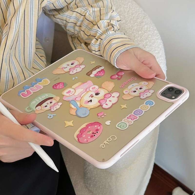 For iPad 10th Gen 10.9 2022 Painted Acrylic Tablet Case(Butter Cookies)