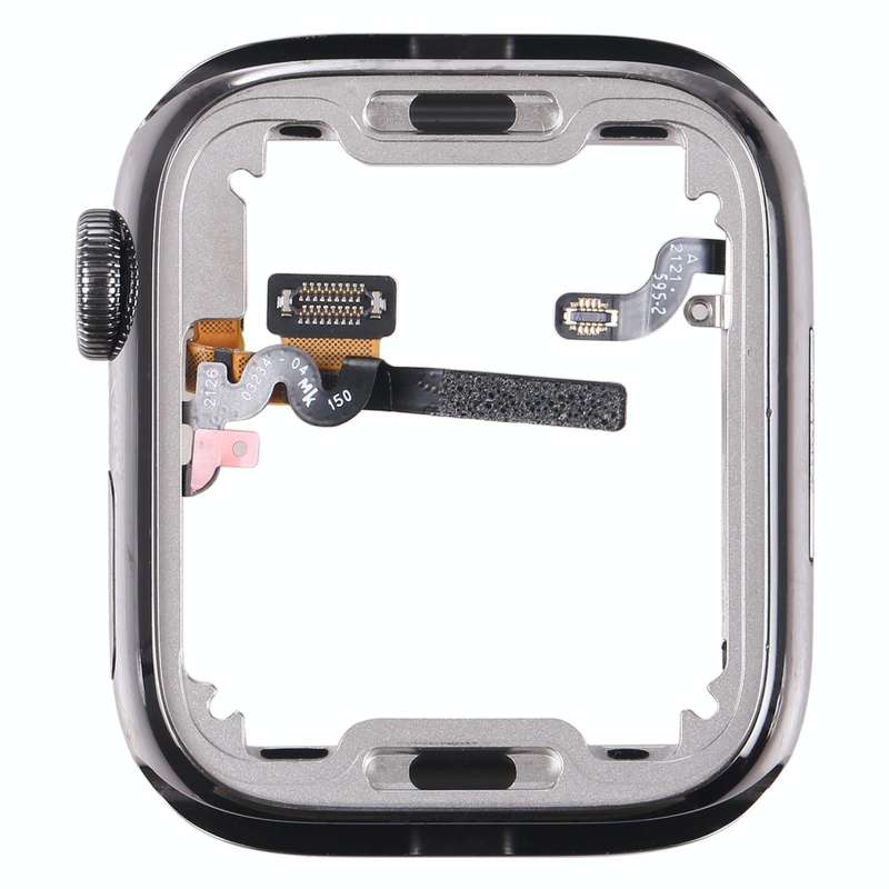 For Apple Watch Series 7 41mm Stainless Steel Middle Frame Bezel Plate with Loudspeaker / Power /...