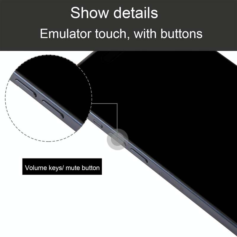 For iPhone 15 Black Screen Non-Working Fake Dummy Display Model (Black)
