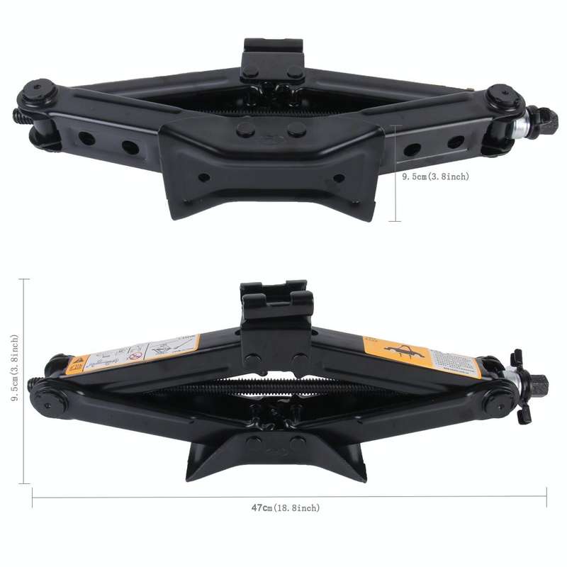 Upright ST-112C Heavy Duty Stabilizer Scissor Jack with Handle Lift Levelers 4000 Pound (2 Ton) C...