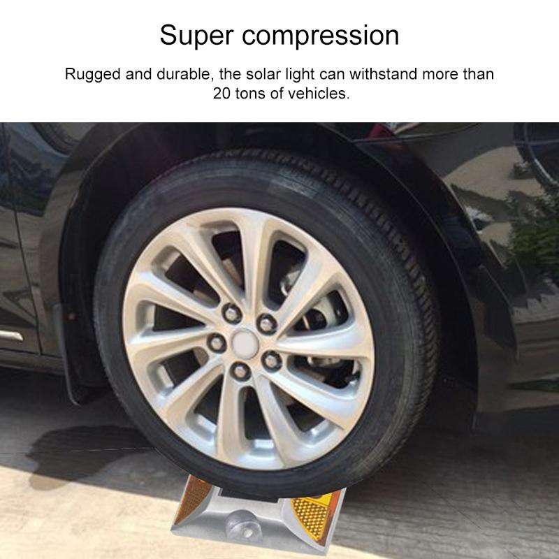 Solar Square Road Stud Light Car Guidance Light Road Deceleration Light, Flashing Bright Version ...