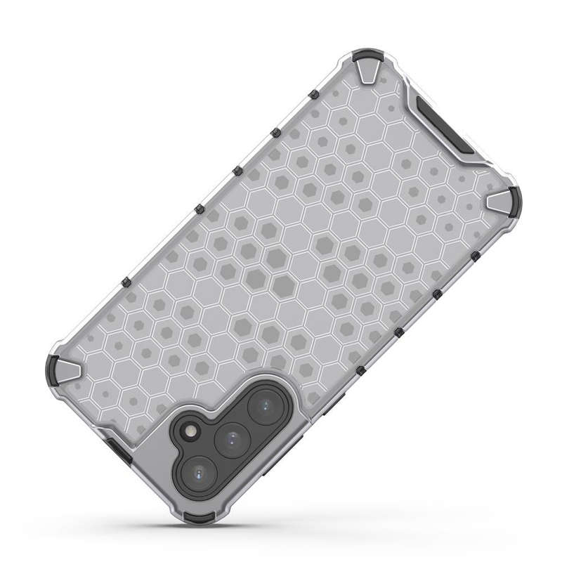 For Samsung Galaxy S23 FE 5G Shockproof Honeycomb Phone Case(White)