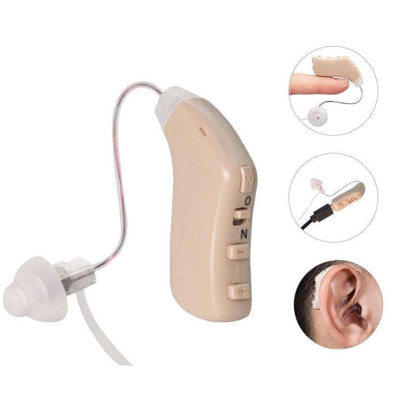 G28 Old Man Hearing Aid Sound Amplifier Sound Collector, Style: Left Ear(Skin Color)