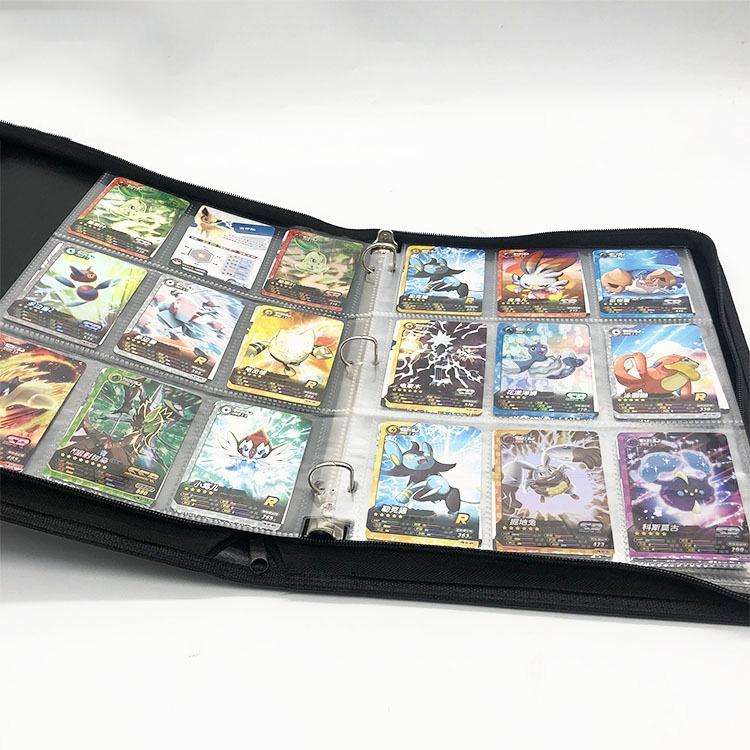 PU Face Loose-Leaf Game Card Album Album Anime Peripheral Idol Card Collection Album(Black)