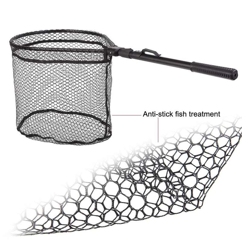 LEO 27984 Aluminum Alloy Quick Folding Fishing Net(Black)