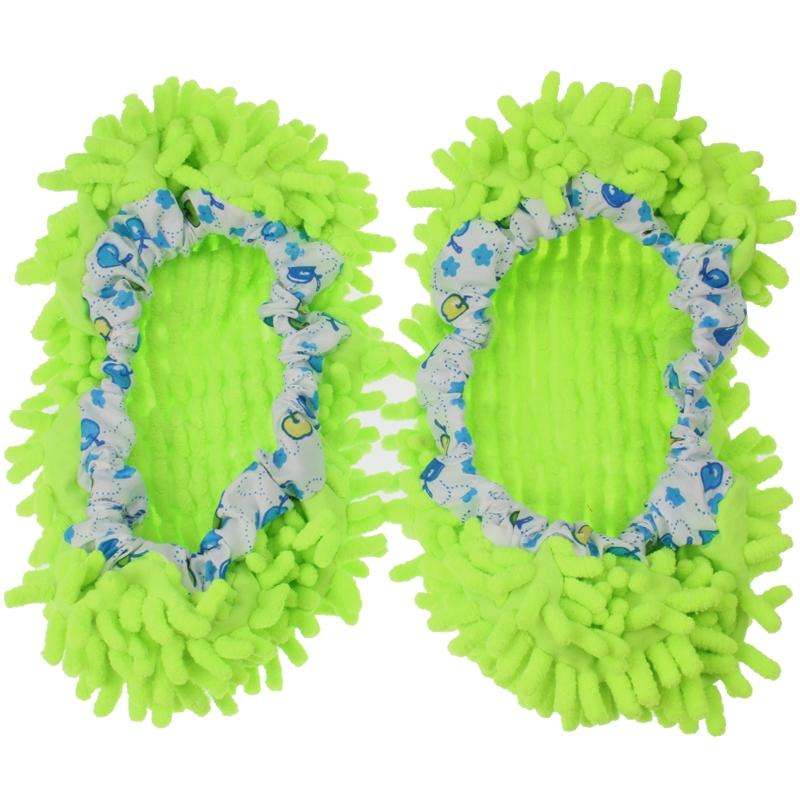 Pair of Multifunction Cleaning Slipper Cover Mop Floor Clean Shoes Covers(Green)