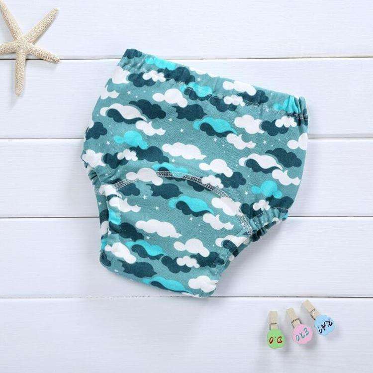 Baby Cotton Washable Four-layer Gauze Diaper, Suitable Height:100 Yards(Sky)