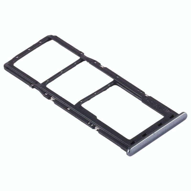 For Samsung Galaxy A30s SIM Card Tray + SIM Card Tray + Micro SD Card Tray (Black)