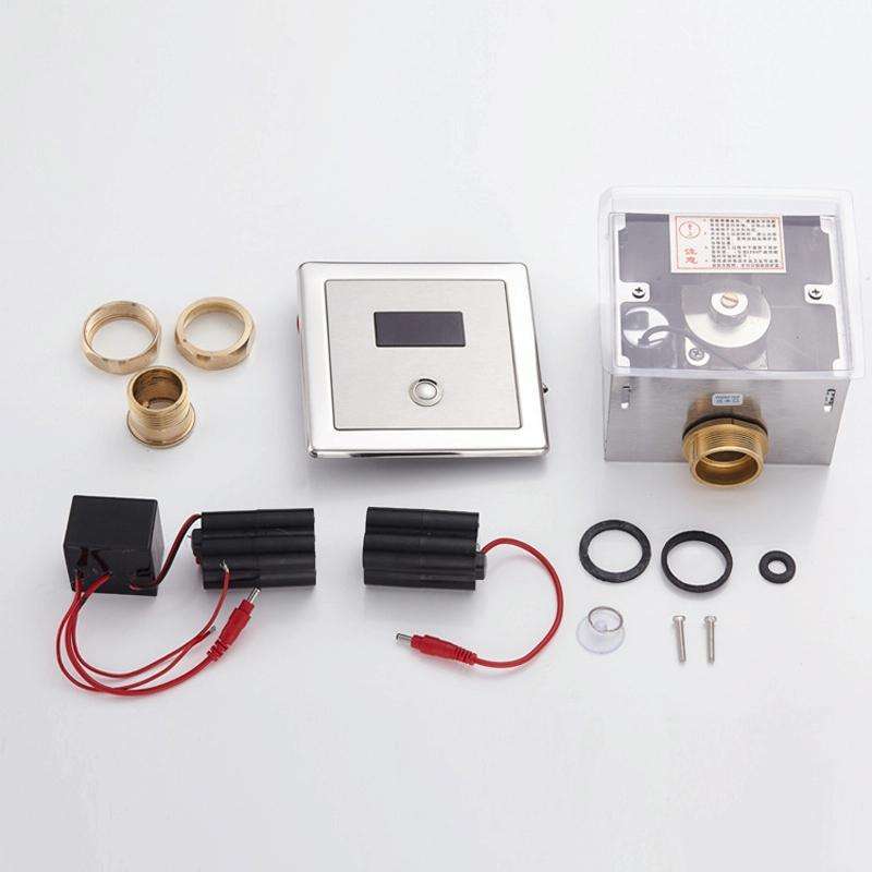 Recessed Wall in Type Flush Valve for Auto-induction Toilet, with Automatic and Manual Function DC
