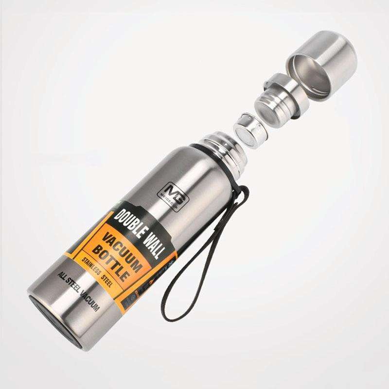 Outdoor Thermos Portable Large Capacity Insulated Cup, Capacity:500ml(Silver)